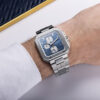 35646B25 HERBELIN CAP CAMARAT SQUARE CHRONOGRAPHE BLEU